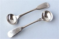 Pair of Georgian Sterling Silver Mustard Spoons,