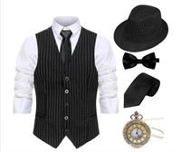 New (Size L) 1920s Mens Vest Accessories Gatsby