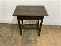 PRIMATIVE  WOODEN I DRAWER SIDE TABLE