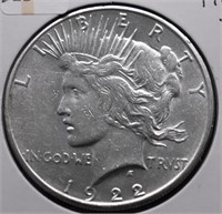 1922 S PEACE DOLLAR AU