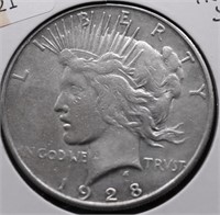 1928 S PEACE DOLLAR XF