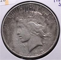 1923 S PEACE DOLLAR VF