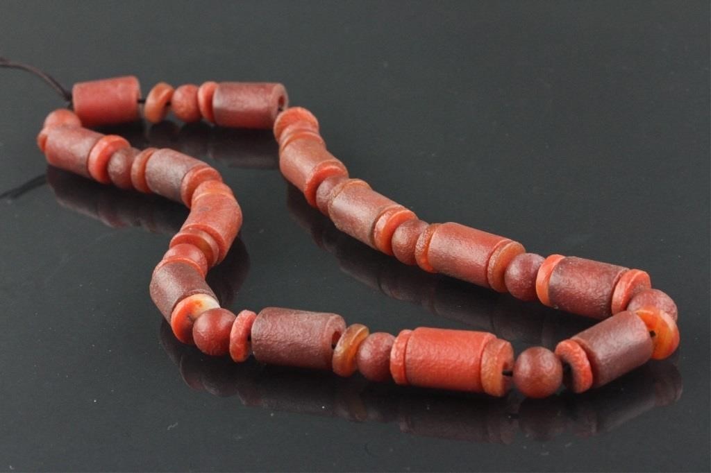 Chinese Old Agate Beads Necklace