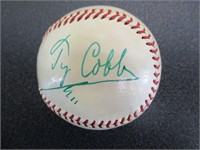 Ty Cobb Signed Official American League Baseball
