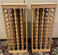 Unfinished Pine 44 Bottle Wine Racks (2) A