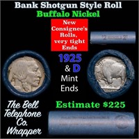 Buffalo Nickel Shotgun Roll in Old Bank Style 'Bel