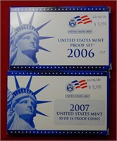 (2) US Mint Proof Sets - 2006 & 2007