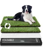 HQ4US Dog Grass Pad with Foldable Dog Litter Box,