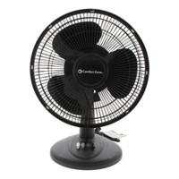 Comfort Zone 12 Oscillating Table Fan (black) |