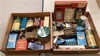 Two box lot of WW II vanity items, powder,