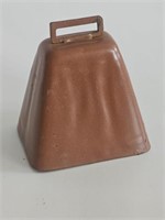 VTG COPPER TONE COW BELL-RINGS LOUD-GREAT SHAPE