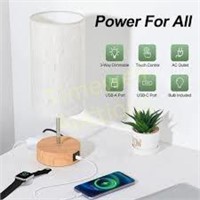 Yarra-decor Upgraded Bedside Lamp with USB A+C