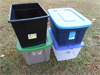 Lot of 4 Storage Boxes