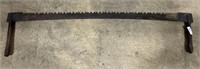 Primitive Antique Crosscut Saw.