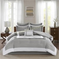 Cozy Set - Gray Queen Bedding  7 Piece