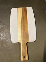 4 Marble serving stone wood handle