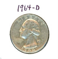 1964-D Washington Silver Quarter