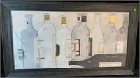 Painting of Liquor Bottles, Signed Dixon, 26x35