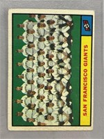 1961 GIANTS TEAM CARD TOPPS (WILLIE MAYS)