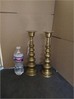 Pair of Brass Candlesticks 12 inches tall