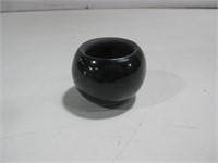 2" Signed Black Pottery Bowl