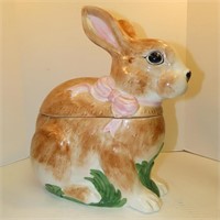 Italian Handpainted Rabbit Cookie Jar