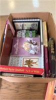 3 boxes misc books