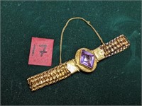 14KT Amethyst Gold bracelet Custom no marks