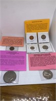 Group of proofs, 1909 wheat, & Eisenhower dollar