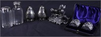 FOUR PAIRS OF STERLING SALT & PEPPER SHAKERS