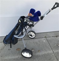 Golf Clubs, Bag, and Cart