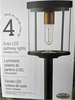 Solar LED Pathway Lights - Pack of 4