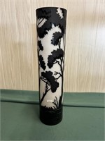 19" Cameo Vase With Foliage-No shipping