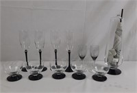 Wine glass collection and pitcher