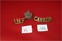vintage INF, Calgary & Canada pins