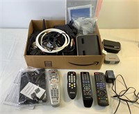 Assorted Remotes, Cords & Misc