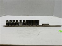 lot of 10  -1/2  inch drive  craftsman sockets