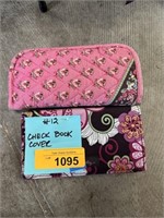 2PC VERA BRADLEY LOT CHECK BOOK COVER / EYEGLASS H