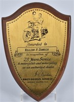 1950s HARLEY DAVIDSON 25 YEARS SERVICE AWARD