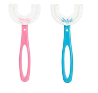 2 Pack Kids U Shaped Toothbrush with Food Grade