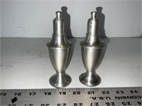 Pewter salt and pepper shakers