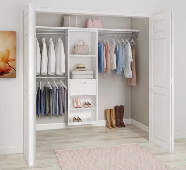 allen+roth Solid Shelving Wood Closet System $359