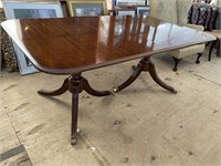 SOLID CHERRY DOUBLE PEDESTAL DINING TABLE
