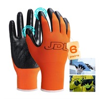 18 PK JDL Safety Work Gloves with Nitrile Coating