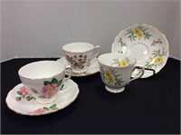 Three Vintage Teacup Sets