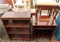 Bookshelf, Record Cabinet & Stool