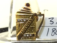 10k Gold Diamonds tea pot pin 3.8 grams
