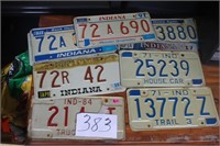 7 INDIANA LICENSE PLATES