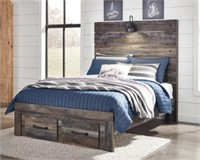 FULL ASHLEY DRYSTAN RUSTIC STORAGE BED