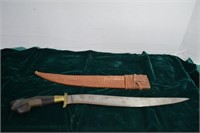 Negrito Bolo, Sword W/ Leather Scabbard 23",With